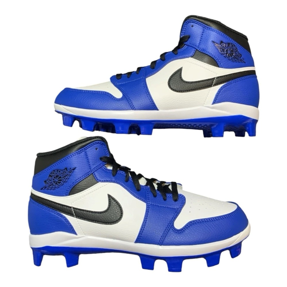 Mens Size 11.5 Nike Air Jordan 1 Retro MCS Baseball Cleats Blue AV5354-411